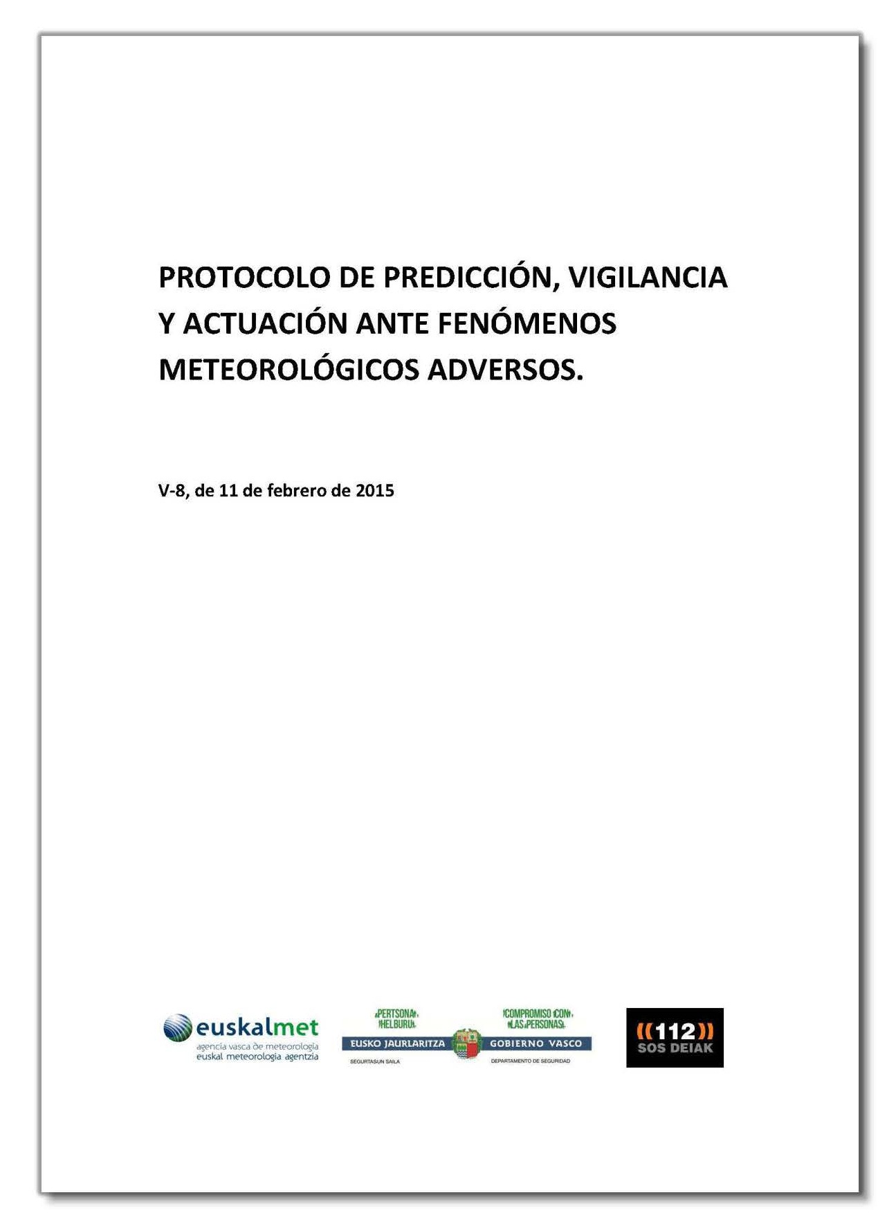 Protocolo de predicción, vigilancia y actuación ante fenómenos meteorológicos adversos